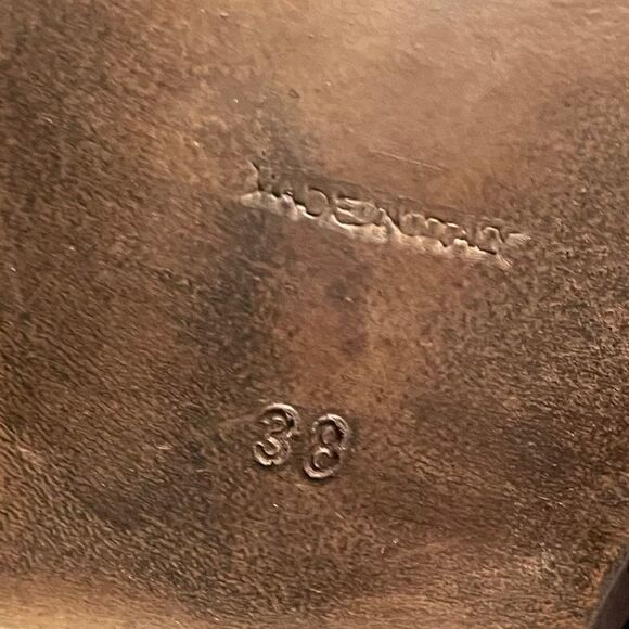 Browns B2 Brown Leather Ankle Boots With Buckles Inner Zip 38 - Picture 9 of 9